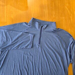 F/X Fusion Men's Long Sleeve 1/4 Zip‎ Performance Pullover Golf Blue Size XXL